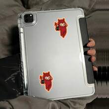 卡通红魔乙烯基贴纸，汽车贴花，适用于笔记本电脑、汽车、头盔、 Kindle、摩托车、水杯、保险杠贴纸等 - Multicolour - 查看 7