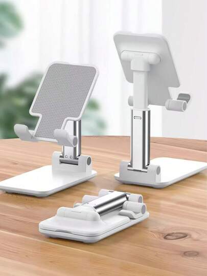 1pc Foldable Phone Stand, Adjustable Telescopic Desktop Phone Holder, Slouchy Tabletop Stand For Smartphone, Tablet, Livestream, Video Watching, Office, Suitable As Birthday Gift For Family And Friends