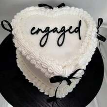DAcrylic Black Engaged Cake TopperEngagement Cake Topper Engagement Party Decorations Bride To Be Bridal Shower Bachelorette Party Plies10 - như hình ảnh - Xem 7