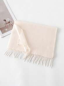 1pc Personalized Embroidered Cashmere Scarf For Women, Soft & Comfortable Solid Color Scarf, Mid-Length Shawl Wrap Warm Neck Gaiter, Suitable For Daily Wear, Gift For Family & Friends, Ideal For Christmas, Halloween - Multicolor - View 15