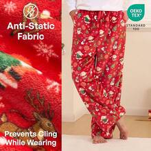Mens Pajama Pants Soft Flannel Fleece Pajama Bottoms Sleep & Lounge Pants With Pockets And Drawstringhalloween - 聖誕老公公 - 查看 6