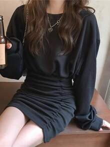 Women Mini Dresses - 黑色 - 查看 3