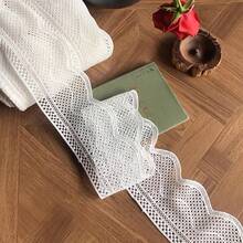 Ren lưới thêu tinh tế mới tan trong nước, rộng 3,35 inch, dài 10/5/3/1 yard, ren polyester rỗng không co giãn, dùng để may quần áo, đồ thủ công tự làm, trang trí viền váy, eo và cổ áo - Ren trang trí đa năng, ren họa tiết hoa | Thiết kế rỗng tinh tế, vải ren - Nhiều màu - Xem 1