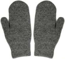 Winter Warm Mittens For Women Men - Soft Faux Rabbit Fur Mittens Elastic Cuff Fashionable Stretchy Knit Gloves Cold Weather - 深灰色 - 查看 1