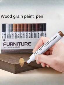 Low Odor Furniture Repair Paint Markers, Suitable For Wood And Metal, Multi-Color Scratch Repair Kit, Meets Your Different Needs, Can Repair Scratches On Cabinets, Doors, Sofas, Tables And Chairs, Wooden Cabinets, Floors, Car Interiors, Bags, Quick-Drying. - Combo Set Of 3pcs - View 2
