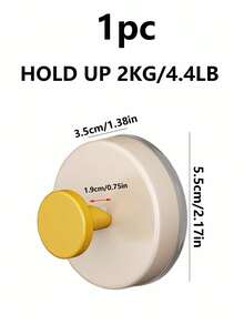 1 cái/2 cái/4 cái Móc cửa hút, keo dính chịu lực mạnh, không cần khoan lỗ, đặt chìa khóa ở lối vào, đặt đồ tạo tác, đặt mũ và dán đồ vật - Nhiều màu - Xem 13