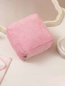 Sanitary Pad Storage Bag, Corduroy Sanitary Pad Storage Bag, Multi-Functional Storage Bag, Portable Storage Bag, Makeup & Lipstick Bag, Large Capacity To Store Sanitary Pads, Tampons, Stationery, Coins, Pencils, Cash, Cosmetics, Essential For Women, Helpful Companion For Outings - Multicolor - View 13