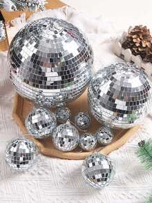 1pc Large Disco Ball Hanging Decoration, Mirrored Disco Lighting Ball For DJ, Club, Stage, Bar, Party, Wedding, Holiday - Stylish And Fun Silver Disco Sphere Decoration - 銀色 - 查看 5