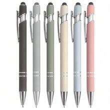 1/10 Stück Kugelschreiber mit Stylus Spitze, Metall, 2 in 1 Stylus Kugelschreiber mit 1,0 mm schwarzer Tinte für Smartphone, Tablet