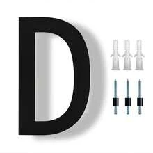 8 Inch Modern Acrylic Steel Floating House Number, Metal Modern Address Plaque, For House Address Number Ground Marker, Garden Gate Mailbox Decor Number, With Nail Kit, Coated Black, 911 Visible Signage - Easy To Install Mailbox And Door Address Label - Multicolor - View 16