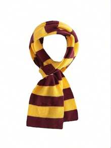 1 Stück Schal für Frauen, Halloween Kostüme, Cosplay Herbst und Winter vielseitiger gestreifter langer Schal im College-Stil, Schmuck & Accessoires, geeignet für Halloween Cosplay Party.