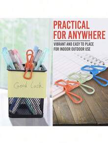 Chip Clips, Utility PVC-Coated Steel Clip For Food Package, Chips Bag, Clothes, Parper, Pack Of 10, 2 Inch - Multicolor - View 6