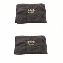 2pcs Solid Color Quick-Drying Athletic Towel With Embroidered Logo For Running, Fitness, Outdoor Hiking, Camping, Travel, Etc. Home Bathroom Decor Fall Decor Beach Essentials Back To School - Multicolor - View 5