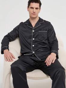 بدلة بيجامة كاجوال جديدة للرجال، ملابس خريف وشتاء