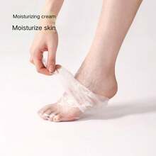 50/100 pezzi Manicotti monouso per piedi, Calze per cura dei piedi idratanti anti-screpolature, Maschere per le mani in plastica trasparente, Bagno per i piedi, Copriscarpe, Calze per spa per i piedi impermeabili