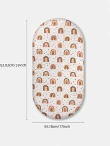 GLLQUEN BABY 2 tấm ga trải giường cũi trẻ em hình bầu dục/chữ nhật bằng vải muslin cotton đạt chứng nhận Oeko-Tex, có thể dùng làm tấm lót thay tã. - Thiên nhiên & Cầu vồng - Xem 3