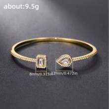 1 Piece Exquisite, Gorgeous, High-End, Versatile Copper Inlaid Cubic Zirconia Women's Bracelet, Women's Valentine's Day Gift Wedding Jewelry, Suitable For High-End Occasions, Daily Wear, For Mothers, Mother's Day Gift ﻿ - 1# - View 5