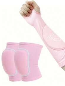 2 件/套排球护膝 + 袖套,加厚衬垫,带拇指孔,双密度支撑,男女通用,防滑舒适面料,2025 新款专业比赛级排球护具,抗菌防臭,适合训练和比赛,版运动礼物 - 彩色 - 查看 24