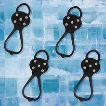 2 Pairs Crampons Pour Bottes, Snow Cleats, Non-Skid 10-Claw Crampons Grippers Spikes Hiking Boots, & Snow Shoes, Hiking Gear, Essentials, Accessories Winter Sports (L Size)