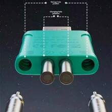 Floating Equipped With Double Bells Dual Hole Chargers And 2 Rechargeable Battery Packs Fishing Electronic Fishing Rod USB Charger With Illuminated Float Light Rechargeable CR425 LIR425 3.7V Lithium Battery Night Fishing Gear - Multicolor - View 10