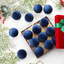 30 piezas de bolas de terciopelo navideñas de 5, adornos colgantes navideños, bolas de terciopelo hechas a mano, decoraciones para árboles de Navidad, para bodas, aniversarios, fiestas, rojo - azul - Ver 9
