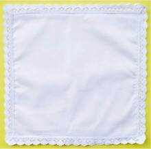 COCOUSM New Ladies White Cotton Handkerchiefs Crochet Lace Hanky -30cm - B 6pcs - View 2