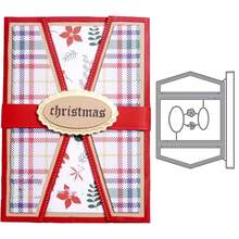 1pc Christmas Folding Card Frame Metal Die Cutting Mold, Silver Gray, Suitable For Scrapbooking Decoration, DIY Scrapbooking Paper Art, Embossing Craft, Handmade Crafts And Card Making, Greeting Card Metal Die Cutting Mold - Silver Gray - View 3