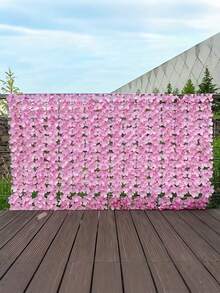2pcs 50*100cm Elegant Artificial Ivy Privacy Fence Screen -Artificial Flowers Wall Background,Garden Fence,Pink Wisteria,Perfect For Outdoor Gardens, Patios, Balconies - Great For Weddings, Engagements, Halloween, Christmas, Patio Privacy Screens, Garden Decoration