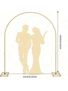 1pcs Arcos para Decorar 2.4*2.1m Arch Decoraciones para una Fiesta Soporte Para Globos Flores para Fiestas,Bodas,Festivales Outdoor Decor - Dorado - Ver 2