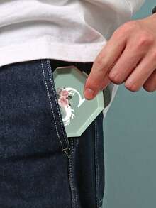 6-Compartment Portable Pill Box, Capsule Storage Case, Travel Medication Box, Pill Box, Mini Pill Box, With Floral Letter A-Z (Excluding Q/U), Pill Organizer, Travel Mini Pill Box, Moisture-Proof Pill And Vitamin Container, Medication Dispenser Organizer, Travel Home Camping Outdoor Hunting Medicine Storage Box, Pill Box, Pill Box, Medical Bag Travel Accessory Dorm Essential