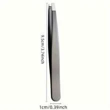 2 Professional Beauty Tweezers - Ultra-Thin Pointed Tip, Sharp And Precise For Beard, Eyebrow, Blackhead, Acne Removal - Unisex, Non-Slip Grip - Hair Salon And Home Grooming Tool, Fashionable Metal Appearance, High-Quality Metal Material - Black - View 7