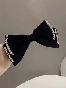 1pc New Butterfly Faux Pearl Hair Clip, Elegant Ponytail Hair Accessory, Claw Clips, Hair Slide, Hair Barrettes, Cute Accessories