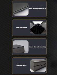 Estuche de tarjetas delgado con 6 ranuras para tarjetas, con patrón de iniciales de la A a la Z en color oro rosa, billetera portadora de identificación y tarjetas de crédito, minimalista y delgado de metal de aluminio, cartera RFID para mujeres y organizador de tarjetas de metal para hombres