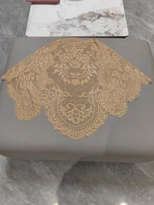 128cm*65cm/1pc Handmade Khaki Lace Trim, DIY Clothing, Headwear, Sofa, Lampshade, Tablecloth, Dress, Skirt Hem Decoration Sewing Accessory