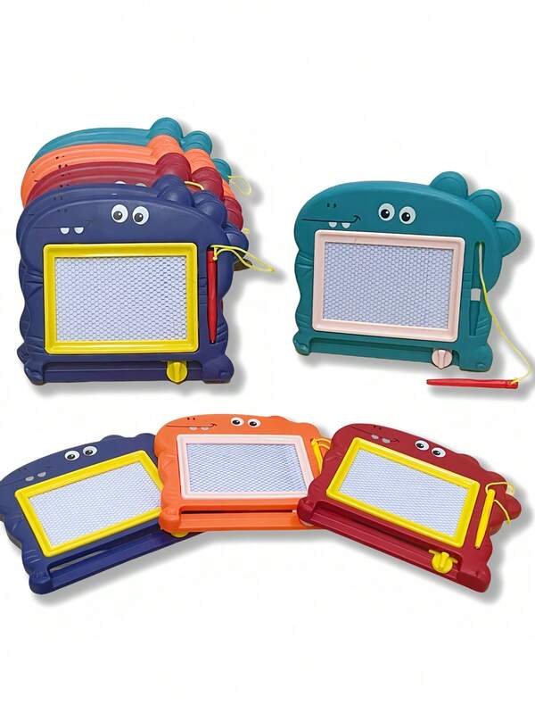 1 Quadro Magnético para Desenho em Formato de Dinossauro (Cor Aleatória), Apagável, Ideal para Rabiscos e Esboços, Perfeito para Festas de Aniversário e Sacolas de Lembrancinhas (Algumas Peças Enviadas Aleatoriamente)