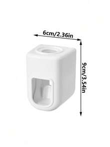 1 Piece Automatic Toothpaste Dispenser, Wall Mounted Bathroom Accessory, Toothpaste Tube Squeezer, Portable Bathroom Decor, Suitable For Daily Use At Home/Rental Bathroom, Can Be Used On Bathroom Wall Or Vanity, Nail-Free Wall Mount Easy Installation, Automatic Toothpaste Dispensing To Avoid Waste, Portable Design Saves Space, Keeps Vanity Tidy