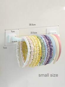 1 件/2 件发夹和头带收纳架，无需钻孔 - 白色 - 查看 13