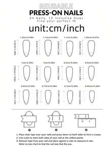 [万圣节] 24 件长款细高跟按压式指甲，血溅设计，乳白色底色，仿真指甲套装，适合万圣节和化妆派对 - 紅色 - 查看 3