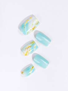 半固化凝胶指甲贴，果冻米色，16 片凝胶指甲贴，贴纸，需要紫外线照射，沙龙品质，持久