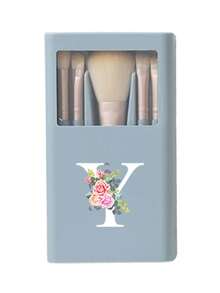 5 Stücke/Set tragbarer Makeup-Pinsel-Set mit Spiegel, Muster mit weißen Gänseblümchen Buchstaben A-Z, verpacktes Makeup-Pinsel-Set, multifunktionaler Makeup-Pinsel mit Spiegelbox, Mini-Multifunktions-Makeup-Stift, Foundation-Makeup-Pinsel, Lidschatten-Pinsel, Grundlagen-Beauty-Tool-Mischpinsel. Der Makeup-Organizer-Ständer enthält Makeup-Pinsel, praktisches Mädchen-Geschenk-Makeup-Tool-Set, ideal als Geschenk, tragbare Reiseutensilien, Reisebedarf, Pinsel-Set, Makeup-Pinsel-Set, Makeup-Set komplett, Makeup-Pinsel-Set, komplettes Makeup-Set, Pinsel-Set, Makeup-Pinsel-Set, Makeup-Geschenkset, Set