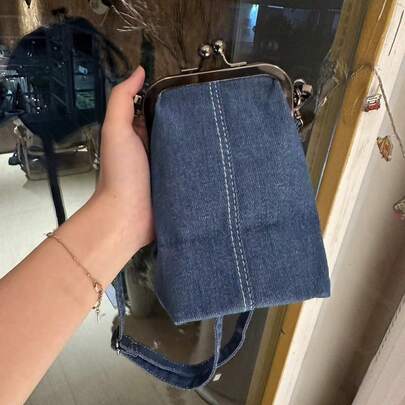 Bolsa jeans original 2025, bolsa para celular, bolsa transversal, bolsa artística, bolsa versátil para viagem, feita à mão para mulheres