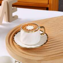 90ml/3.16oz Coffee Cup & Saucer Set, Suitable For Drinking Espresso Or Turkish Coffee - Type I - View 3