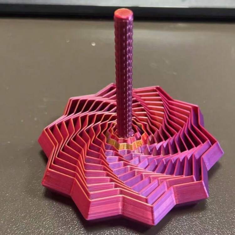 3D打印星形多边形指尖玩具，3D折叠结构手指减压玩具，视听放松玩具，桌面摆件，复活节礼物，生日派对礼物，理想的节日礼物 - 彩色 - 查看 12