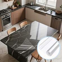 1 Roll Transparent Waterproof Oil-Proof Self-Adhesive Paper, Peel And Stick, Oil And Heat Resistant, Suitable For Kitchen Cabinet Shelves, Drawers Lining, Kitchen And Room Decoration