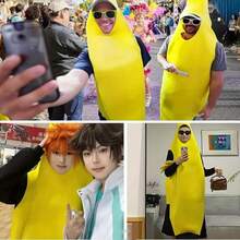 1pc Package, Banana Costume, Adult Fruit Costume, Suitable For Halloween Parties, Carnivals, Role-Playing, Party Photo Booth Props, Most Suitable For Christmas Perfect For Carnival, Christmas, Easter Party Events