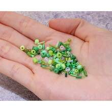 Mixed Beads 1000Pcs/20g Glass Seed Tube Bead Bugle Bead 1.5-4.5mm Small Loose Spacer Beads Bracelets Necklace Earring Jewelry Making (Green) - Pink - View 5