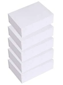 3个装 - 豪华磁扣礼盒，可折叠，带丝带。圣诞礼盒，伴郎邀请礼盒，婚礼、圣诞节、万圣节、生日礼物的理想之选（白色） - 白色 - 查看 12