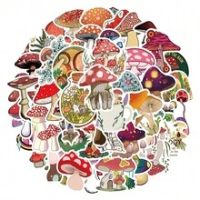 Cartoon Mushroom Graffiti Stickers - Creative Cute Waterproof Graffiti Stickers For Luggage & Water Cup Decoration