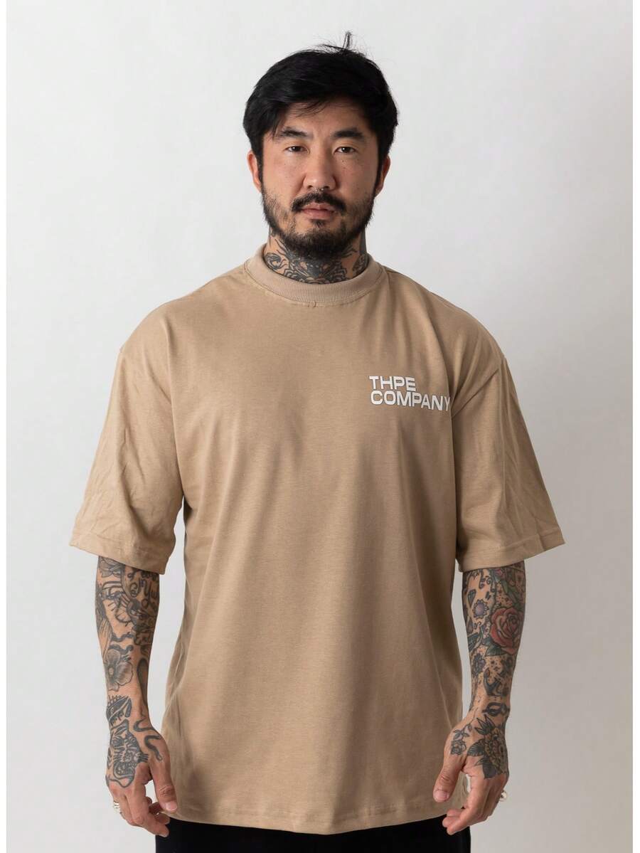 Oversized Company T-Shirt - Camel - View 1