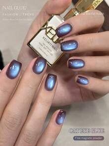 XEIJAYI 1PC 15ml Cat Eye Nail 2025 Holographic Nail Art Reflective Cat's Eye Magnetic Nail Gel Soaking UV LED Gel Salon Female Nail Art Tools Fashion Nail Gel Local Warehouse - 淺藍色 - 查看 5